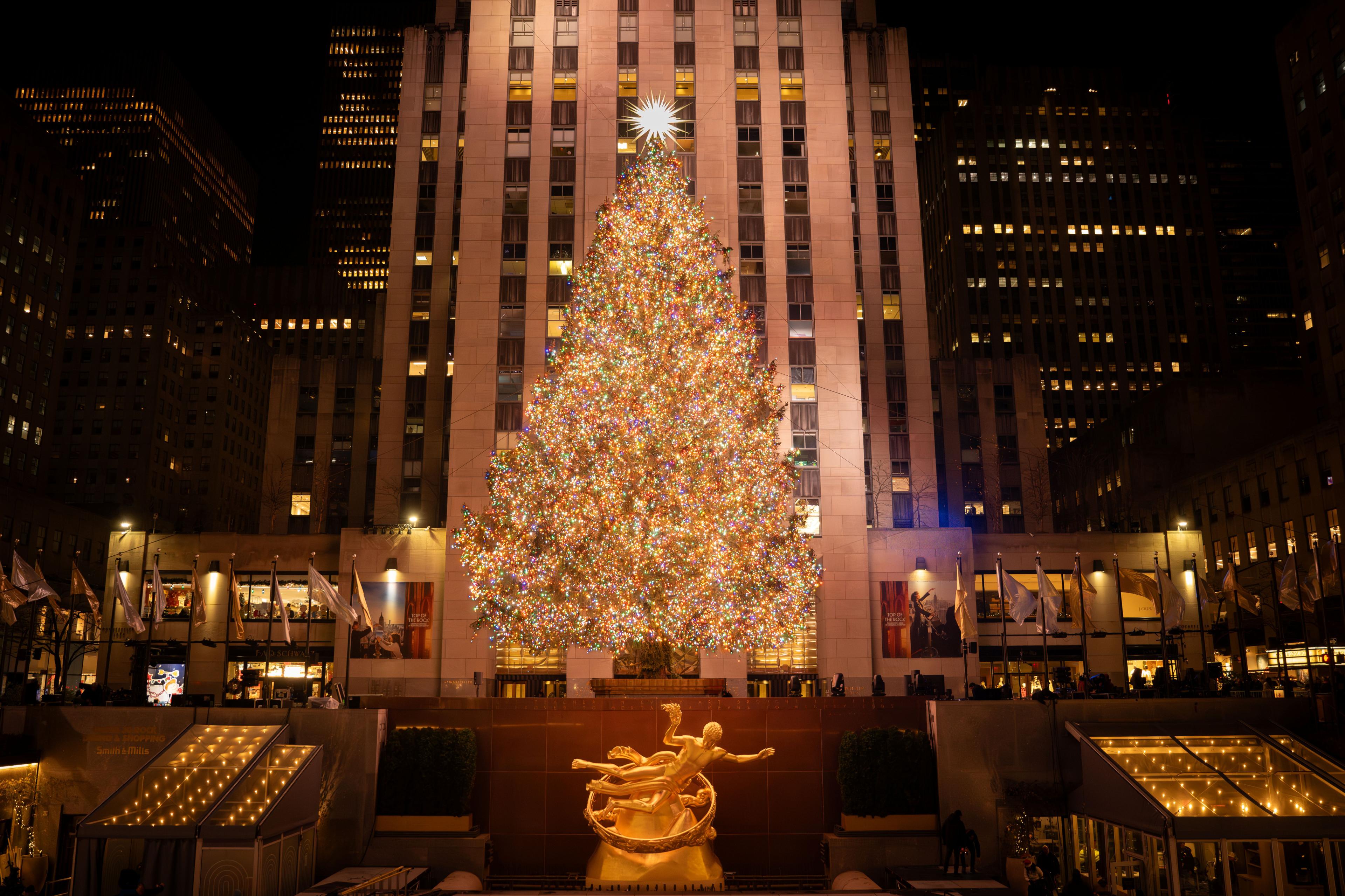 The 2024 Rockefeller Center Christmas Tree on Center Plaza