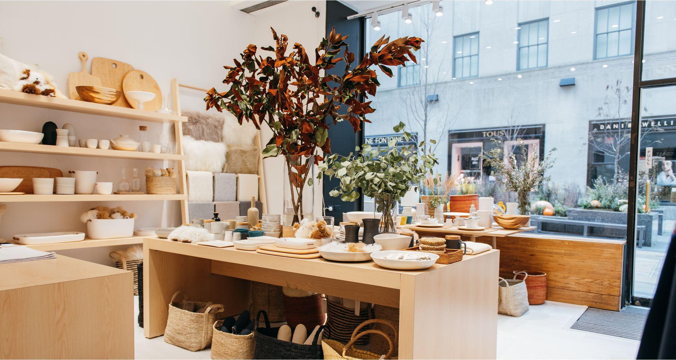 Inside CÔTE À COAST pop-up shop