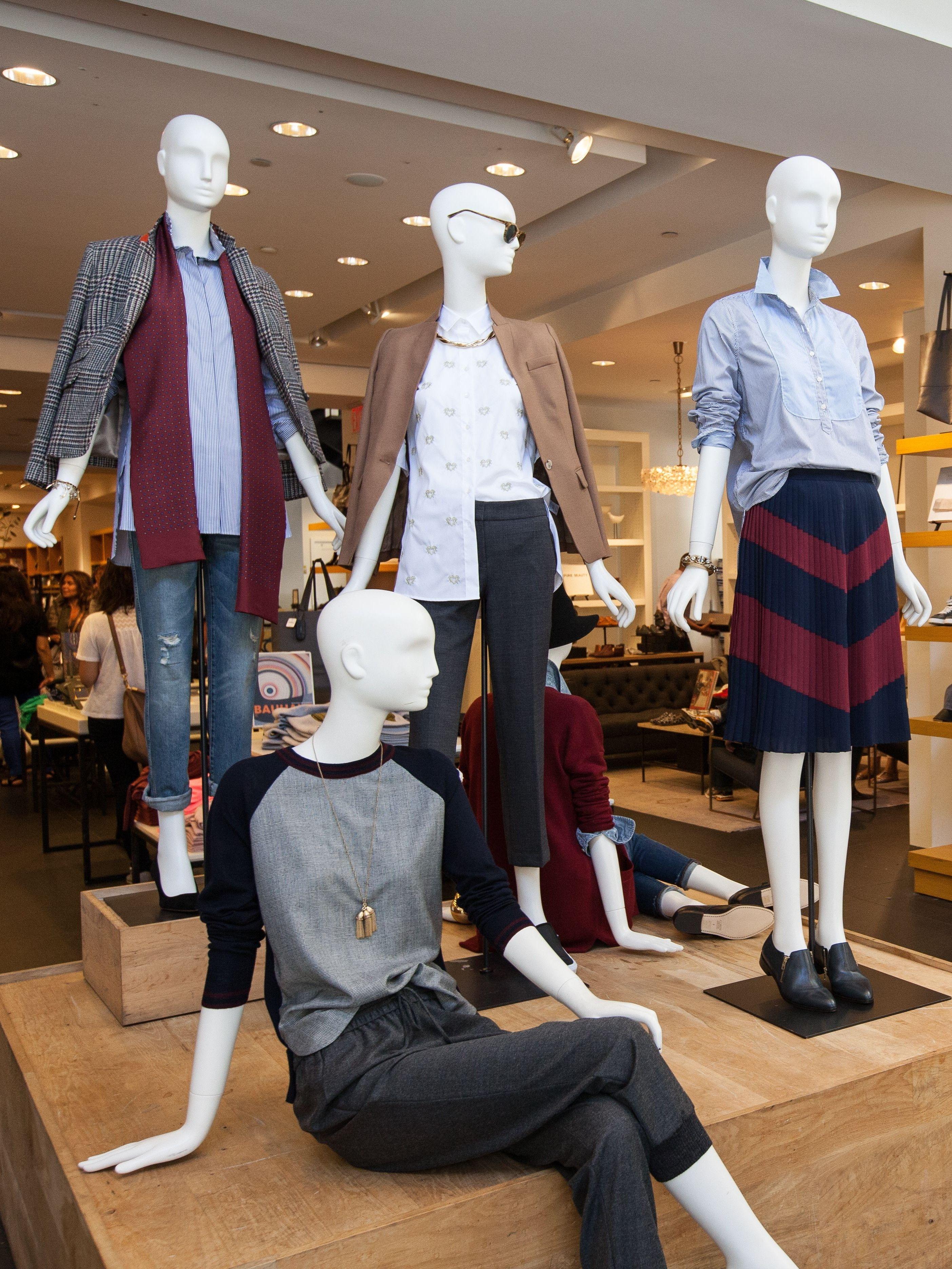 mannequins inside a J. Crew store in New York