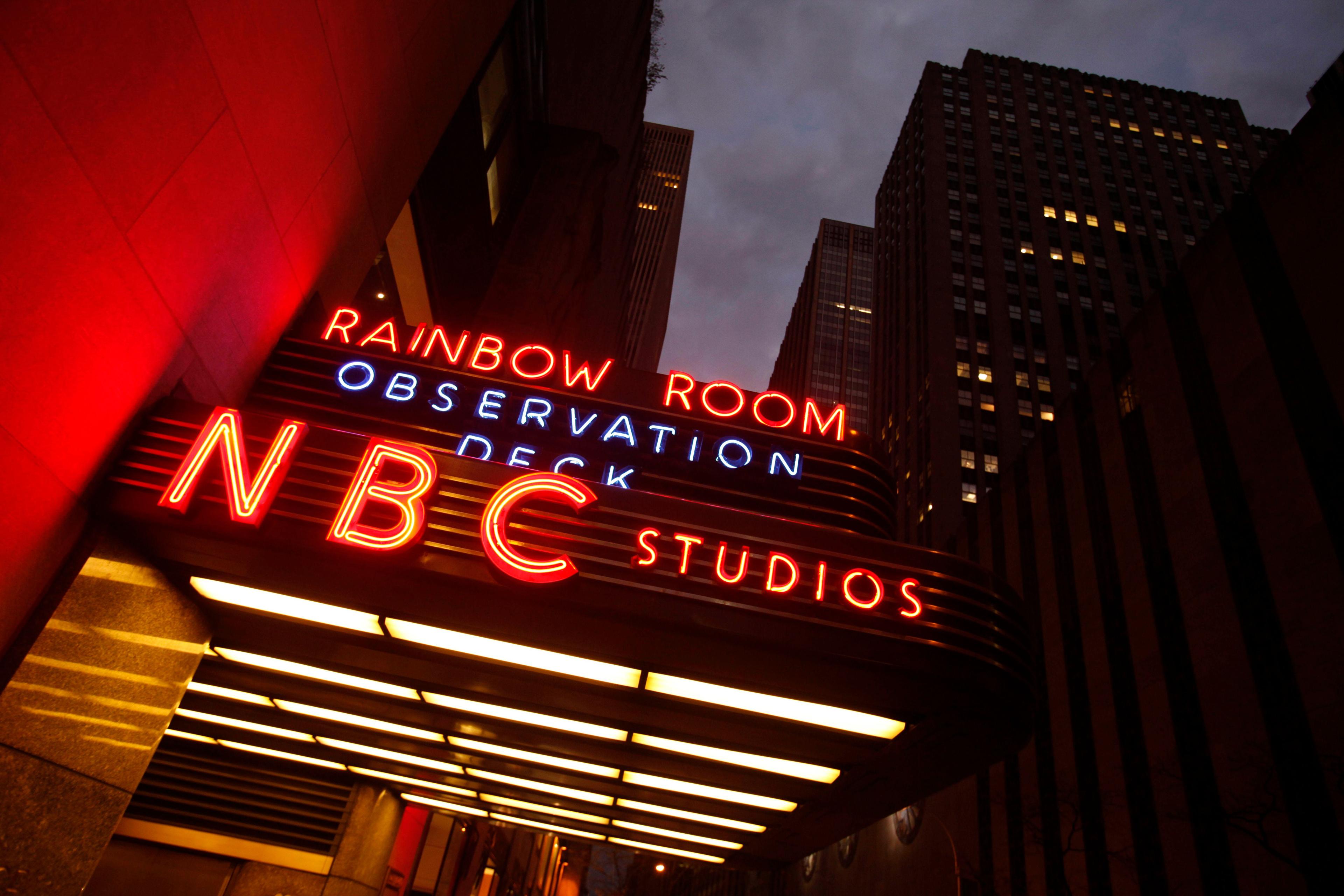 NBC Studios at night