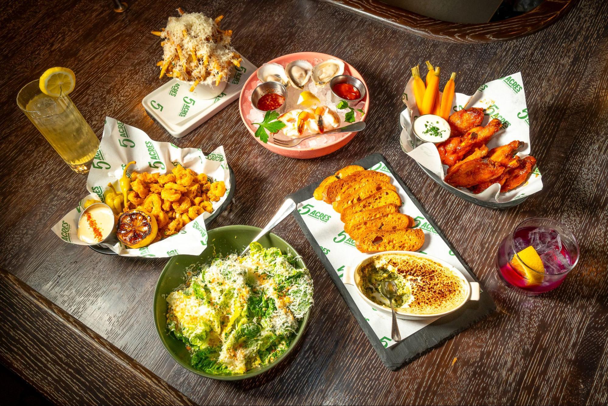 Olympics themed food at 5 Acres