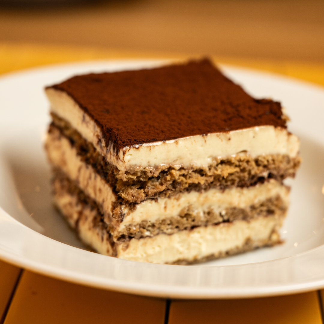 A plate of tiramisu from Jupiter at Rockefeller Center