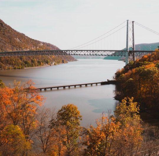 Fall foliage on the Hudson River