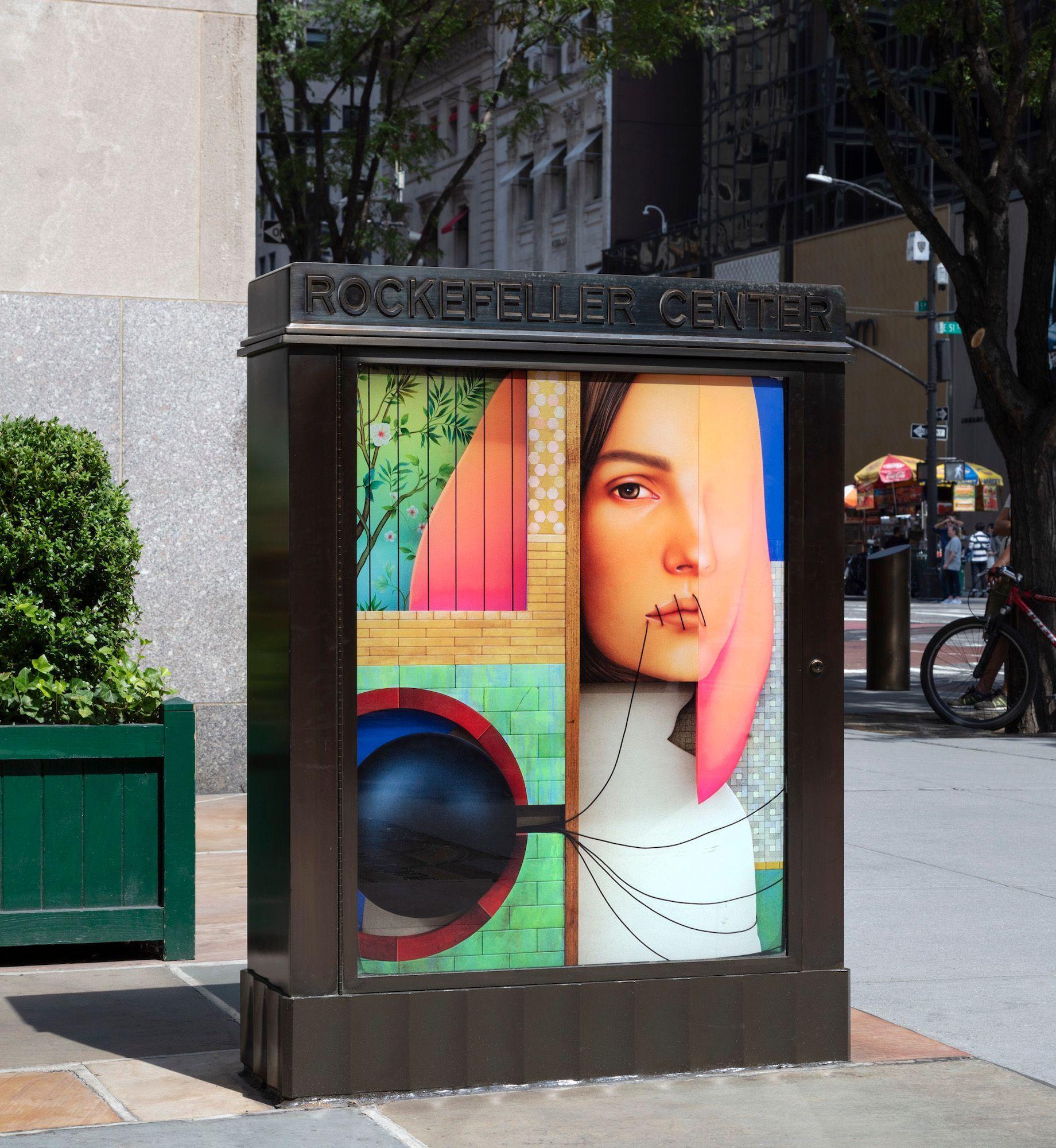 Mural by artist Arghavan Khosravi now on display at Rockefeller Center