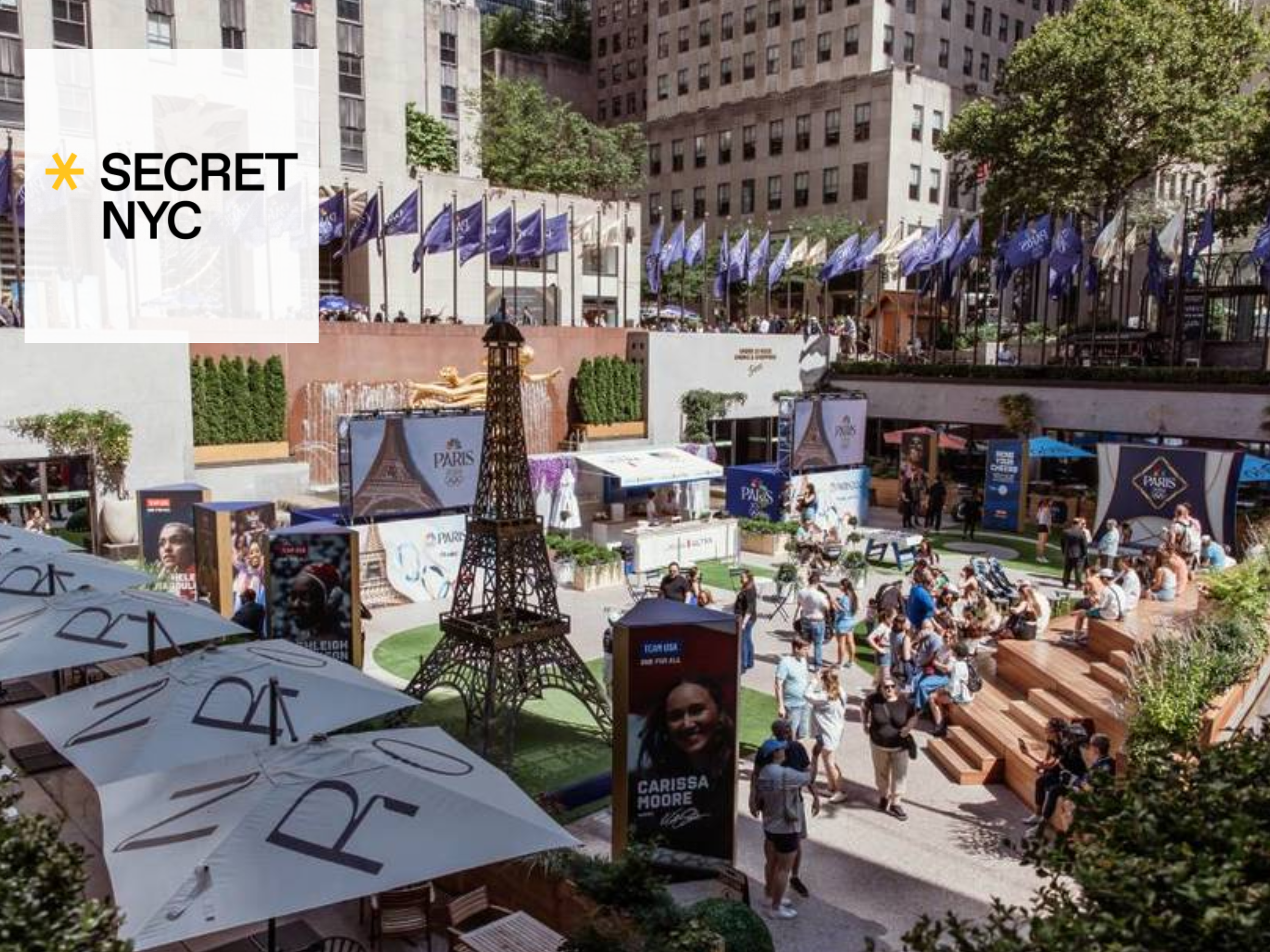 paris olympics activation at rockefeller center