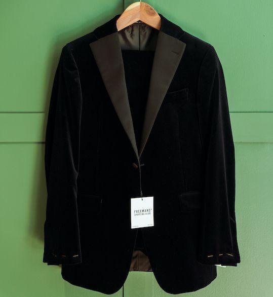 Black tailored suit jacket from Freemans Sporting Goods