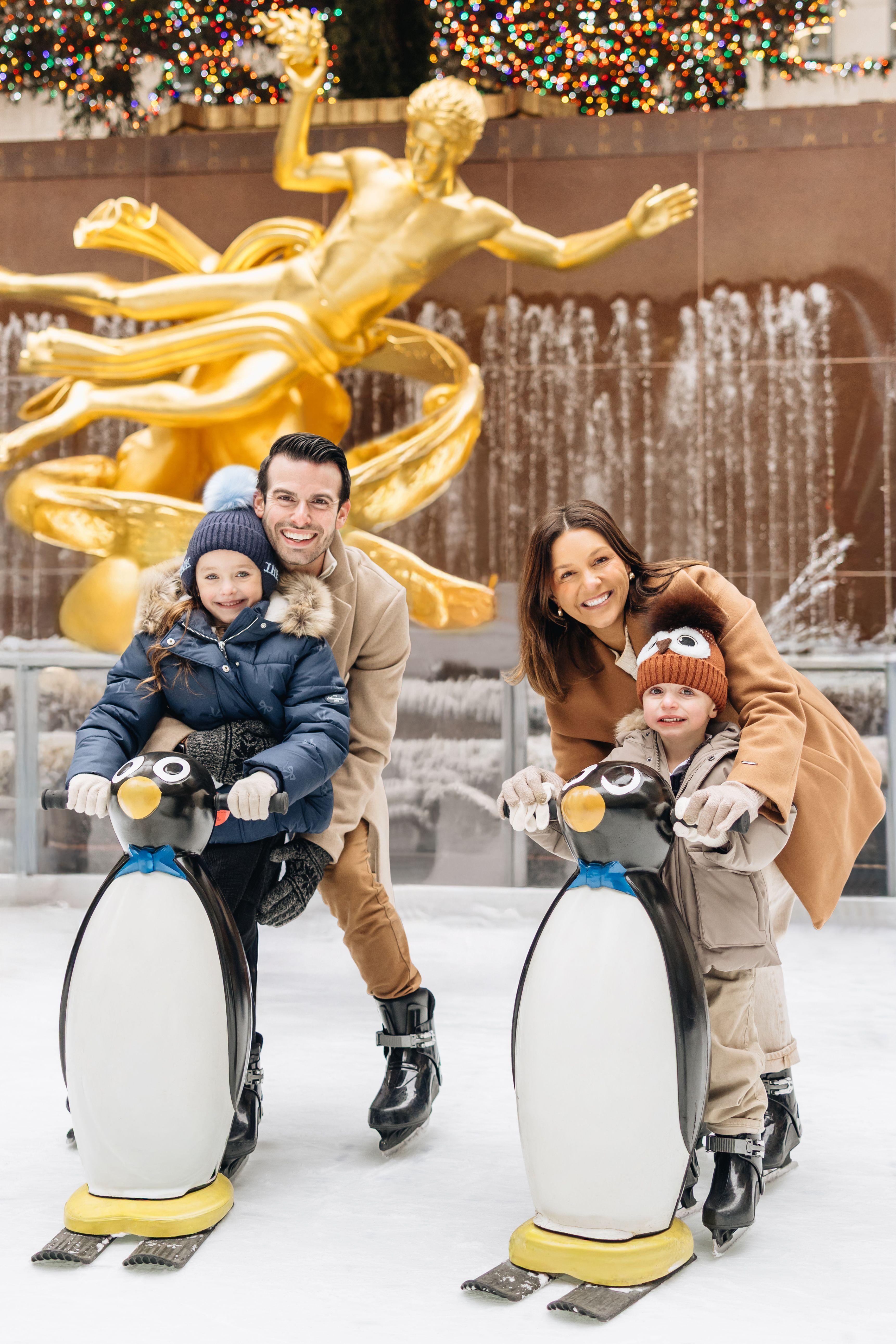 Family skating at The Rink