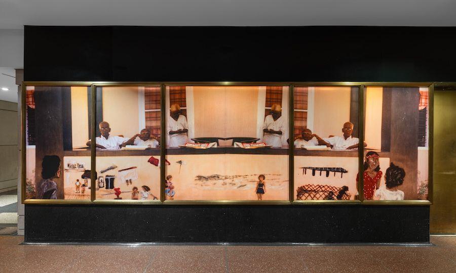 Mural by artist Melissa Joseph on display at Rockefeller Center
