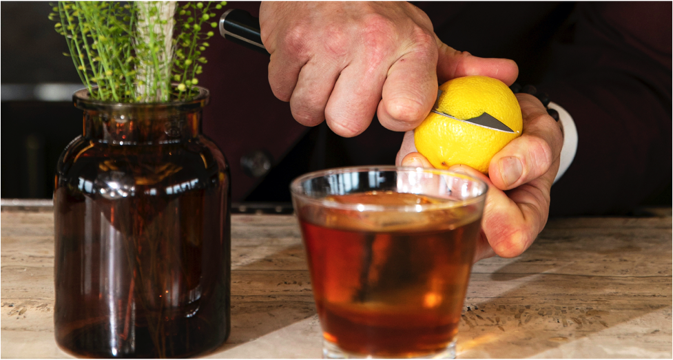 Bartender making a drink