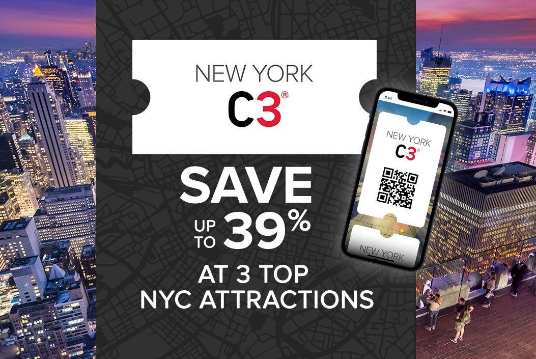 Sightseeing? Save on admission to 3 top New York City attractions with New York C3® by CityPASS®.
