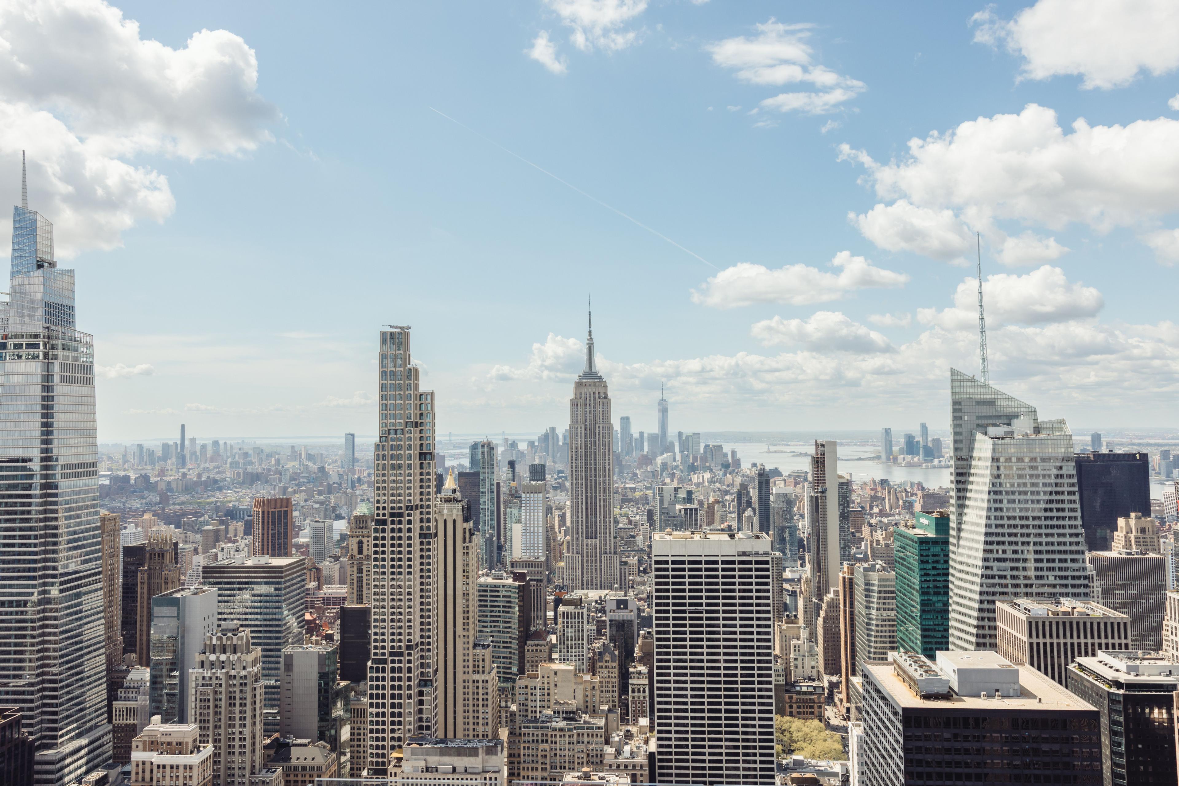 new york city skyline from top of the rock
