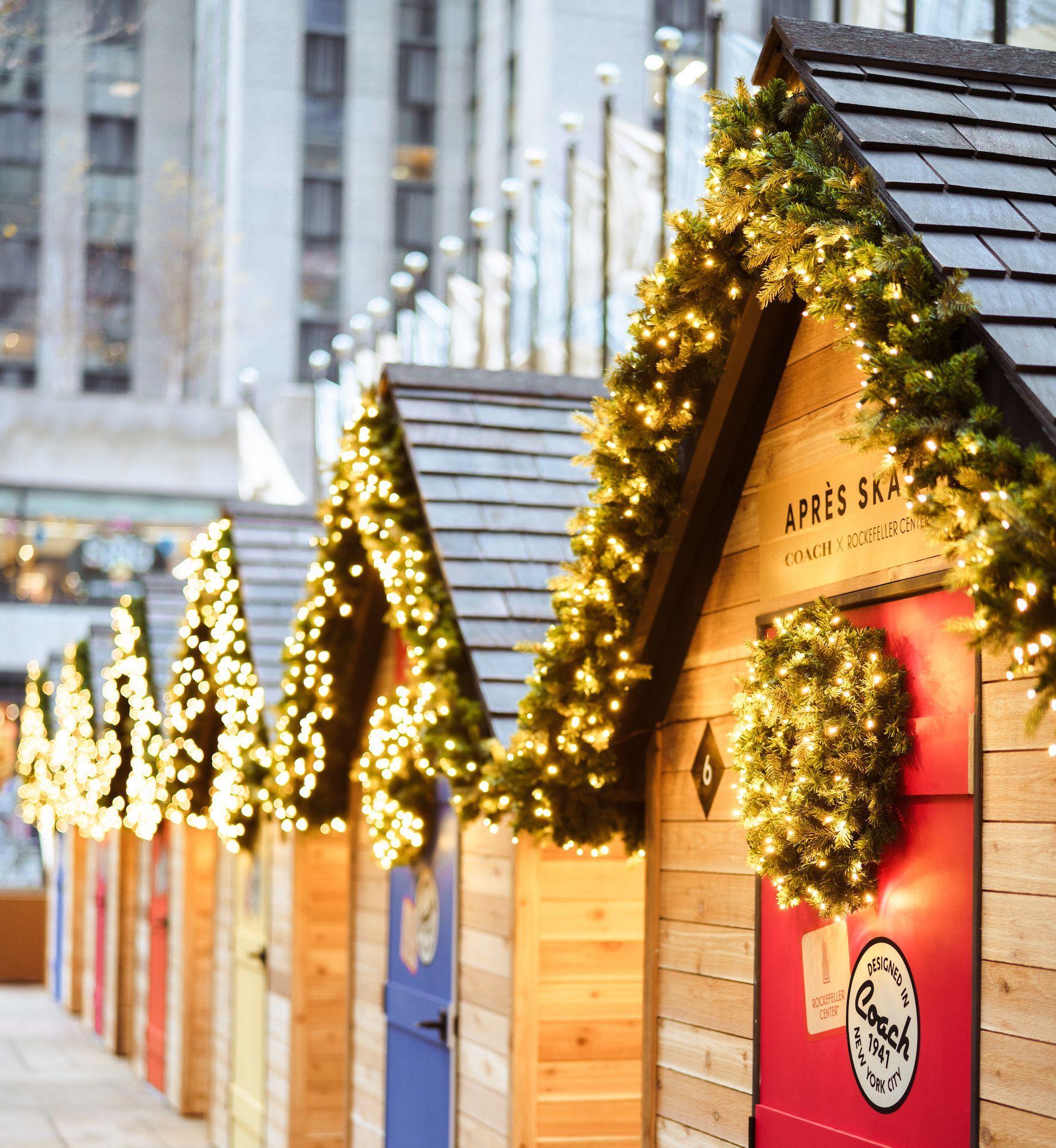 Coach Après Skate chalets at Rockefeller Center