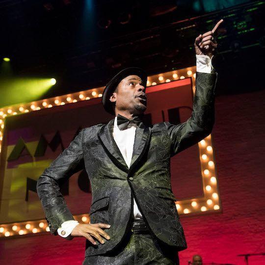 C.P. Lacey onstage at Amateur Night at the Apollo
