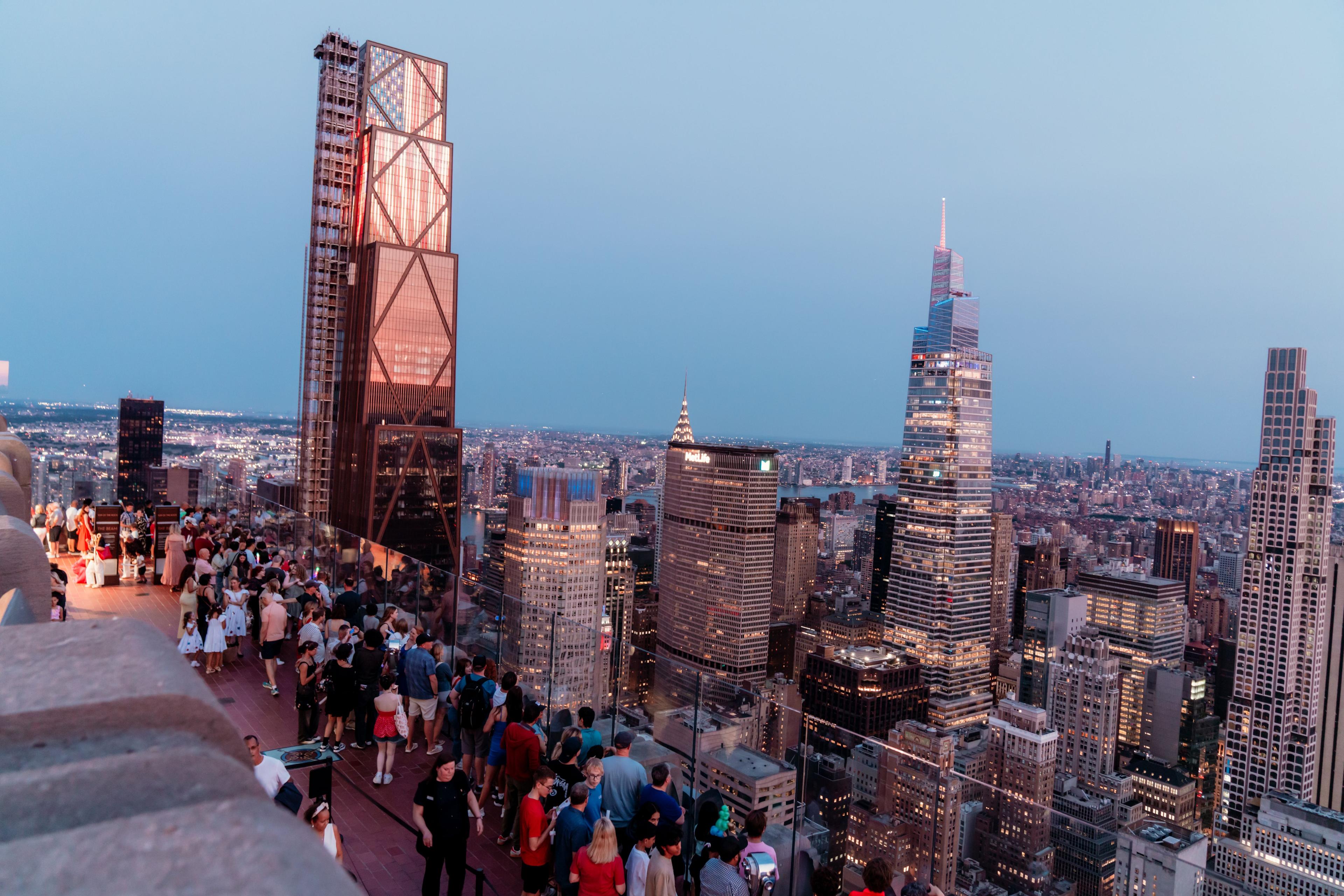 Top of the Rock Observation Deck on the Fourth of July