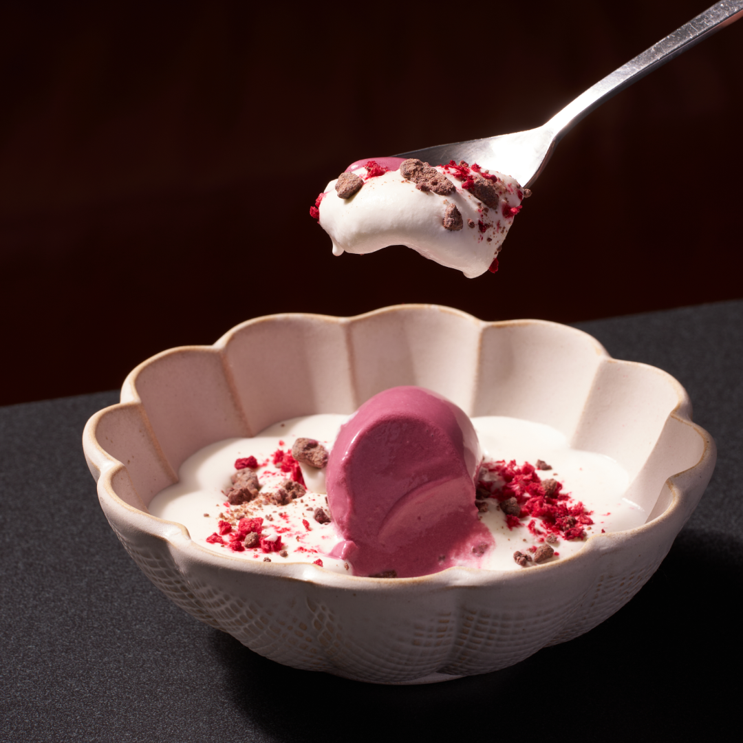 The bokbunja dessert from NARO at Rockefeller Center