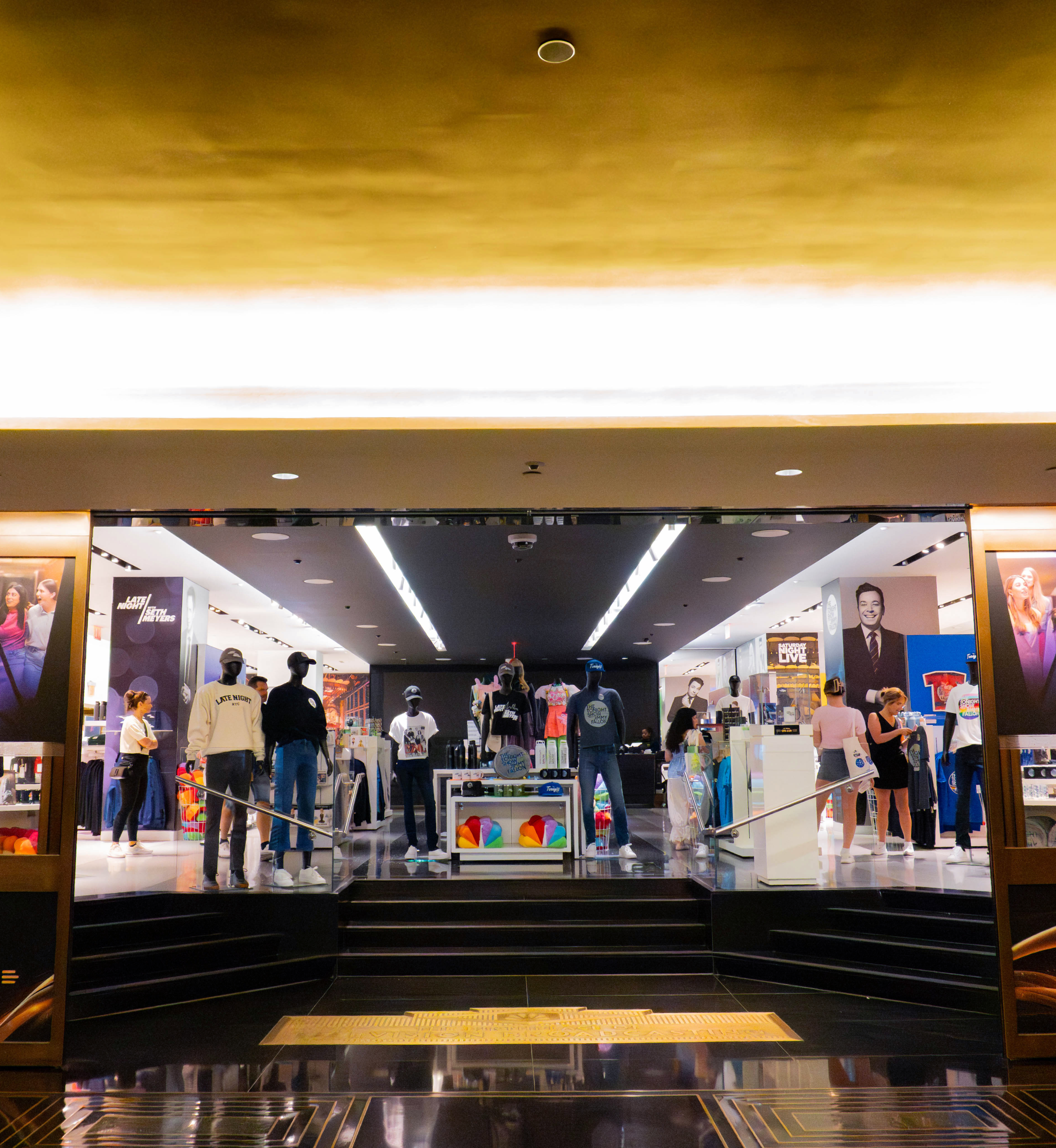 The entrance to The Shop at NBC Studios, located at 30 Rockefeller Plaza