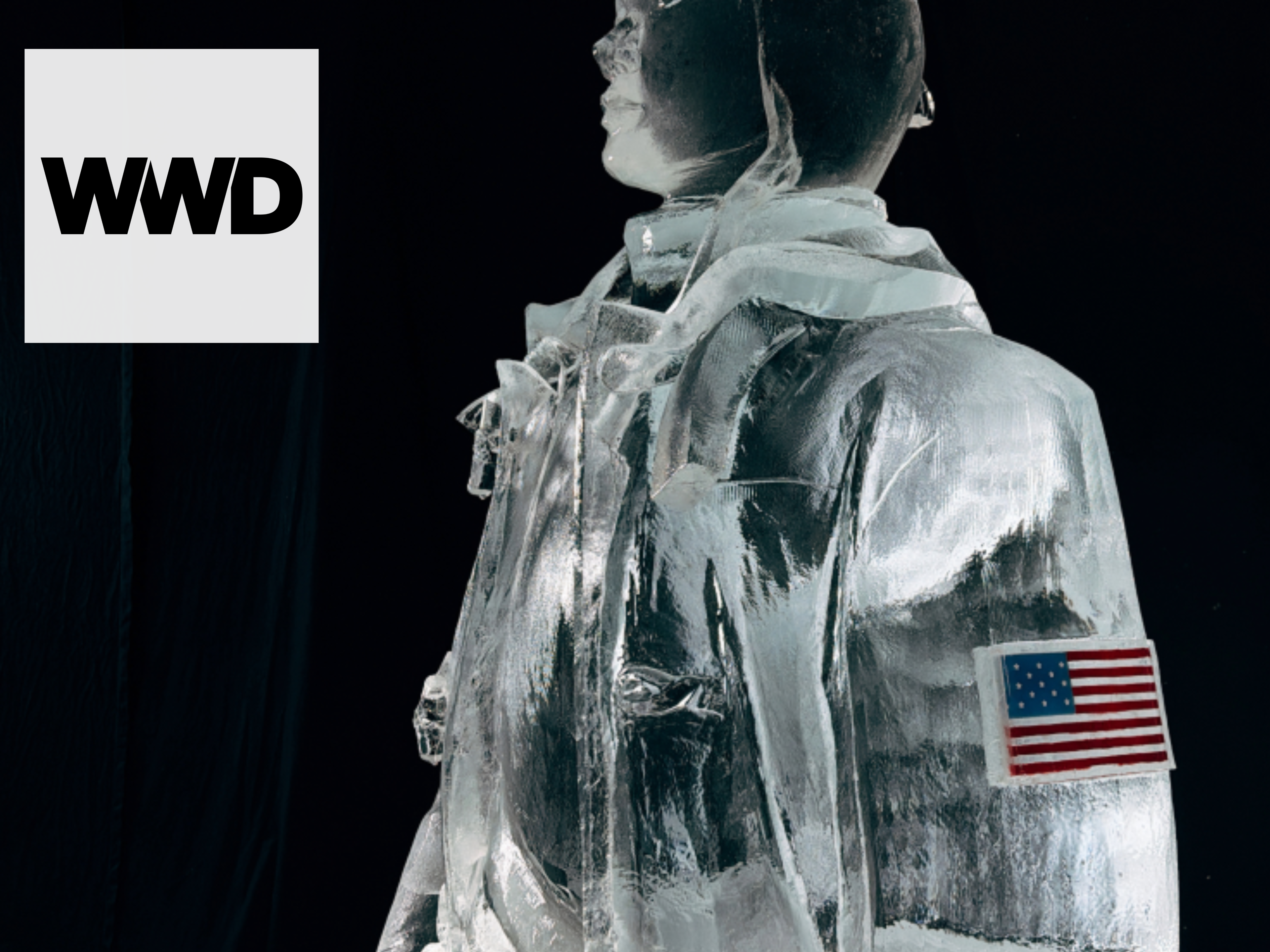 A sneak peek at the Ralph Lauren Team USA ice sculpture
