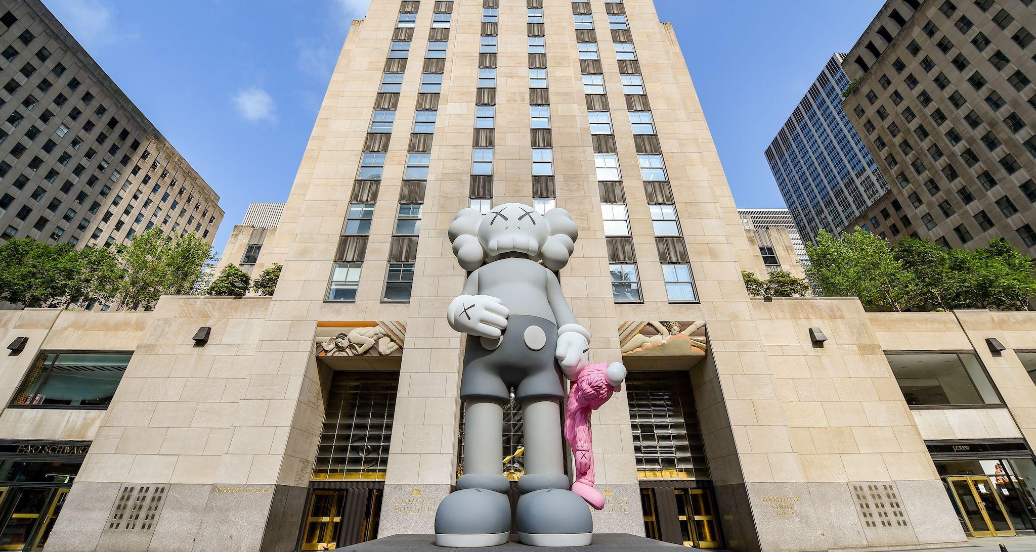 SHARE, an 18-foot-tall sculpture by KAWS