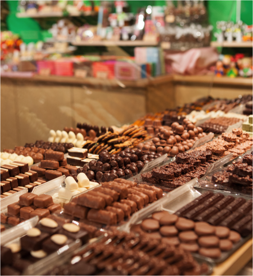 Array of chocolates from Teuscher Chocolates