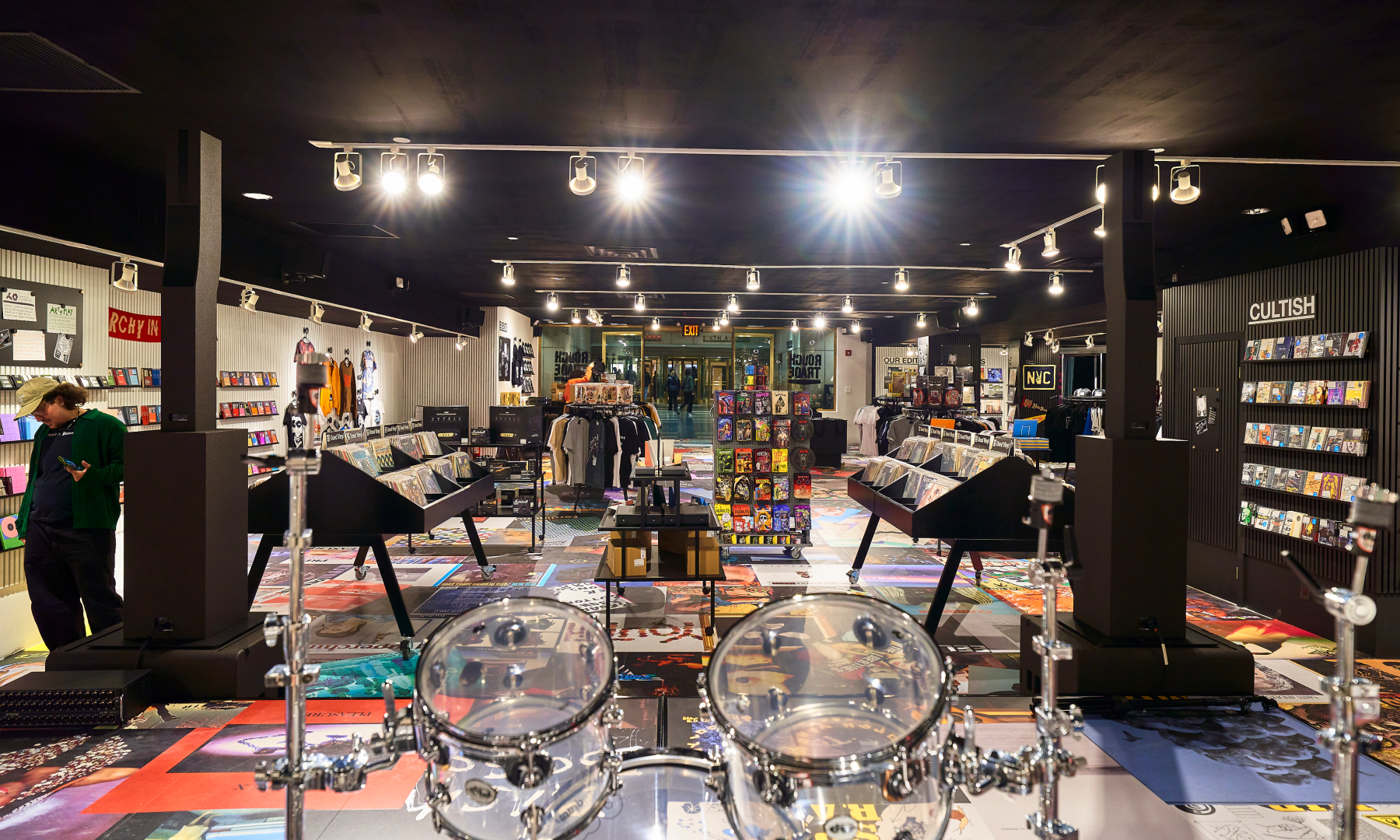 The interior of Rough Trade Below as seen from the semi-permanent stage