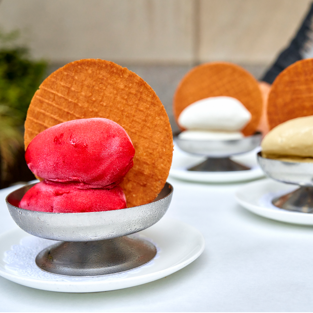 Bowls of sorbet and ice cream from Le Rock at Rockefeller Center