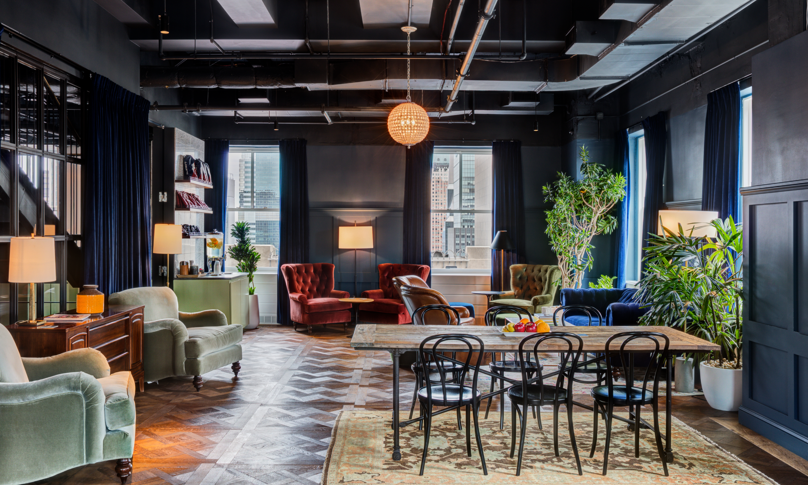 The living room at The Clubhouse