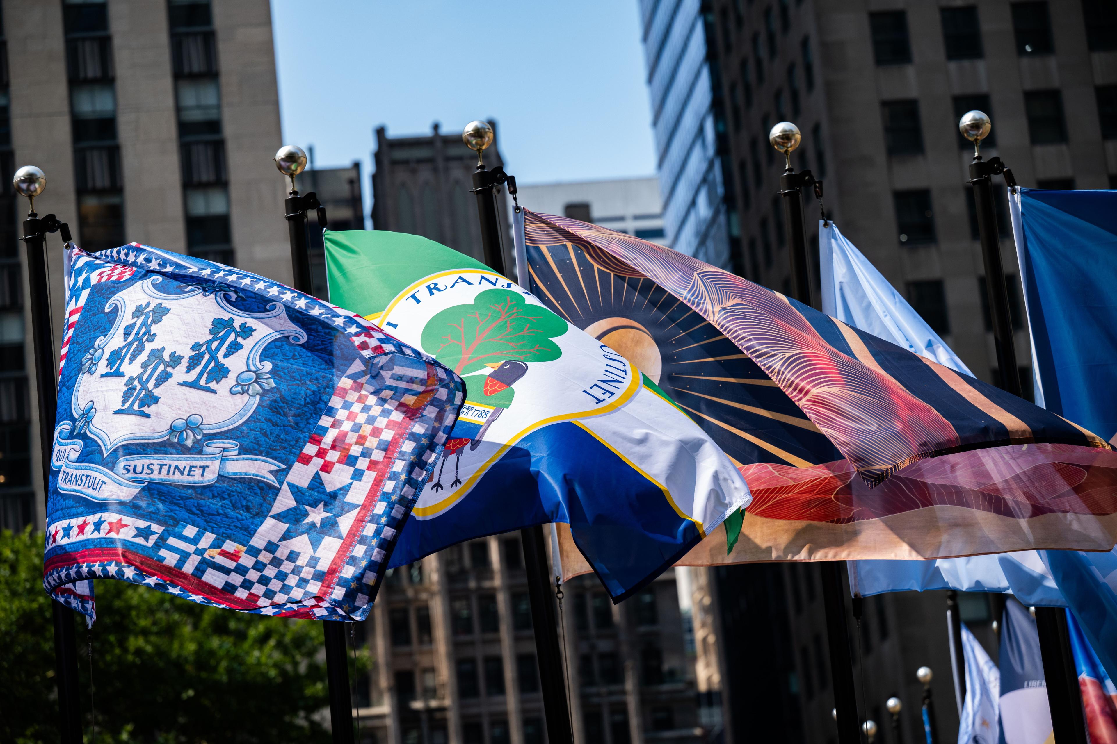united flags of fashion at rockefeller center