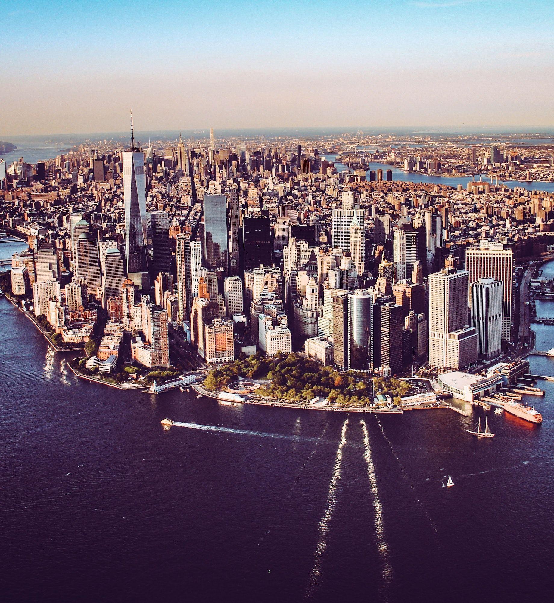 Aerial view of New York City by Florian Wehde