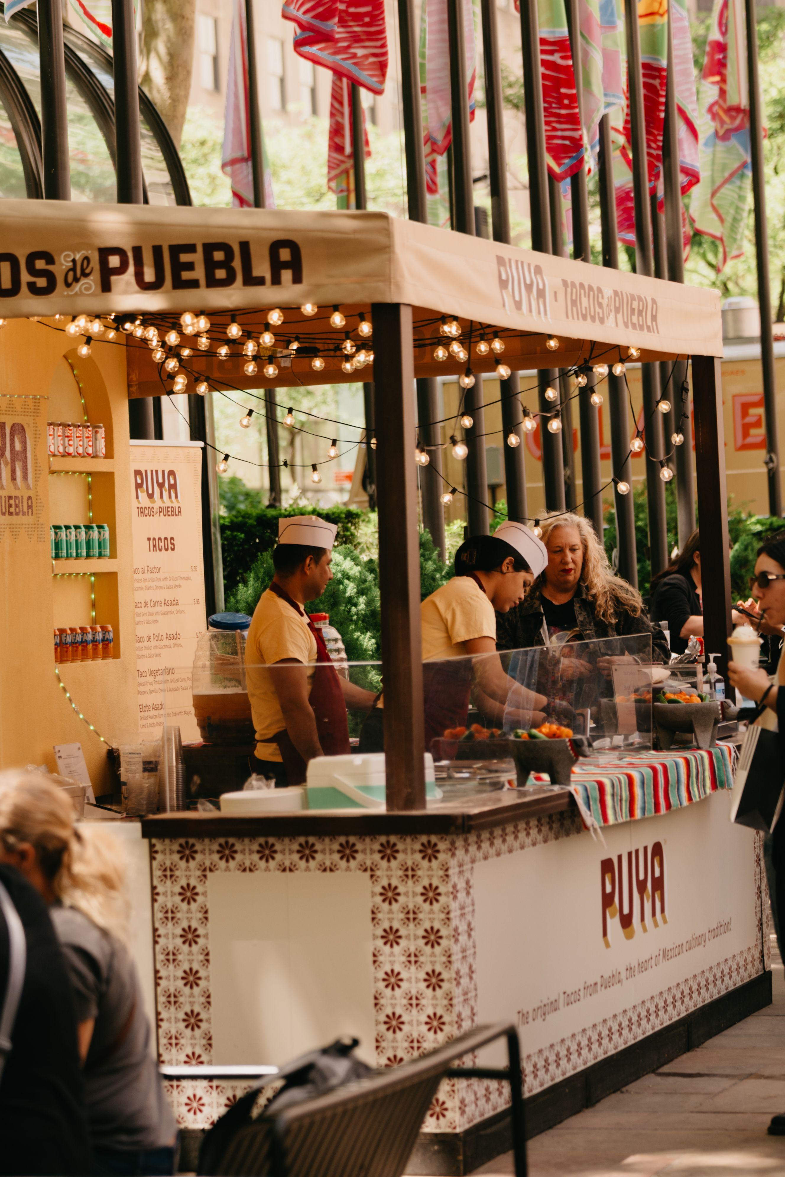 puya tacos food truck at rockefeller center