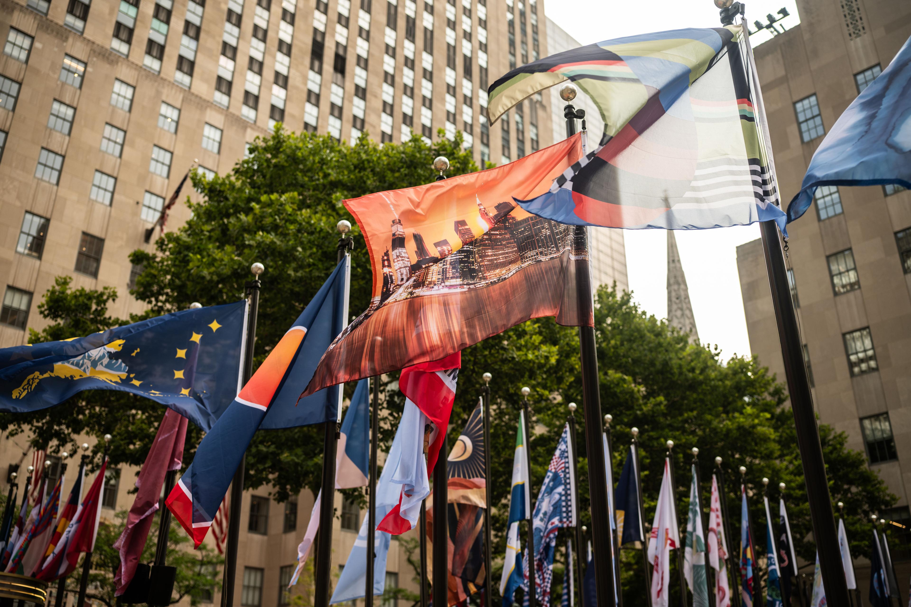 united flags of fashion at rockefeller center