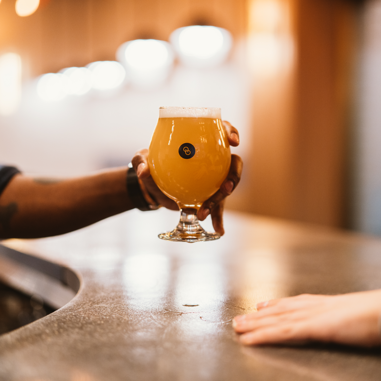 Pint of beer from Other Half Brewing at Rockefeller Center