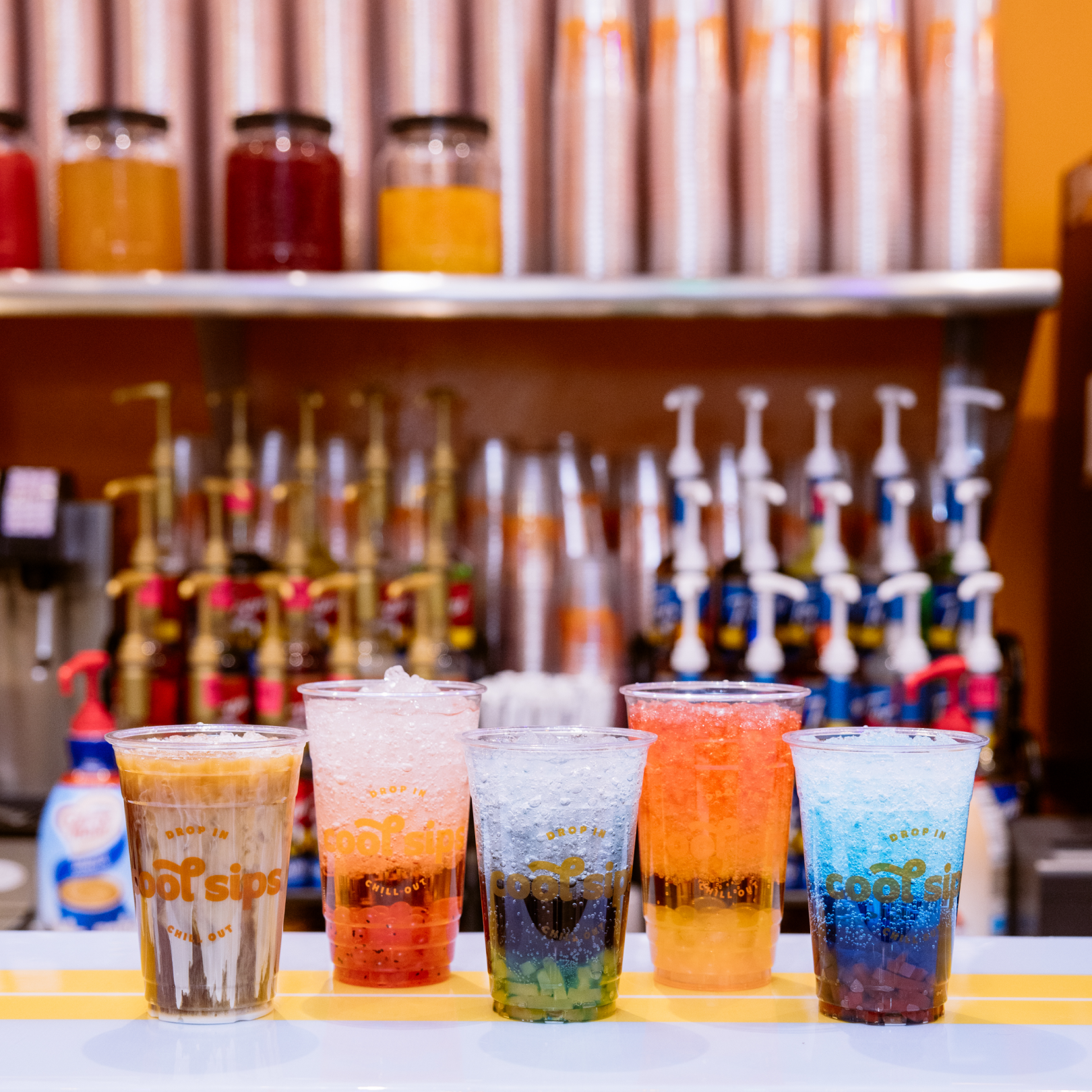 Assortment of five customized drinks from Cool Sips at Rockefeller Center