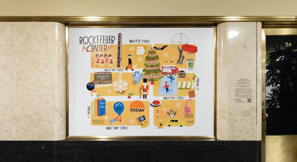 2021 Holiday Map by artist Lisa Congdon