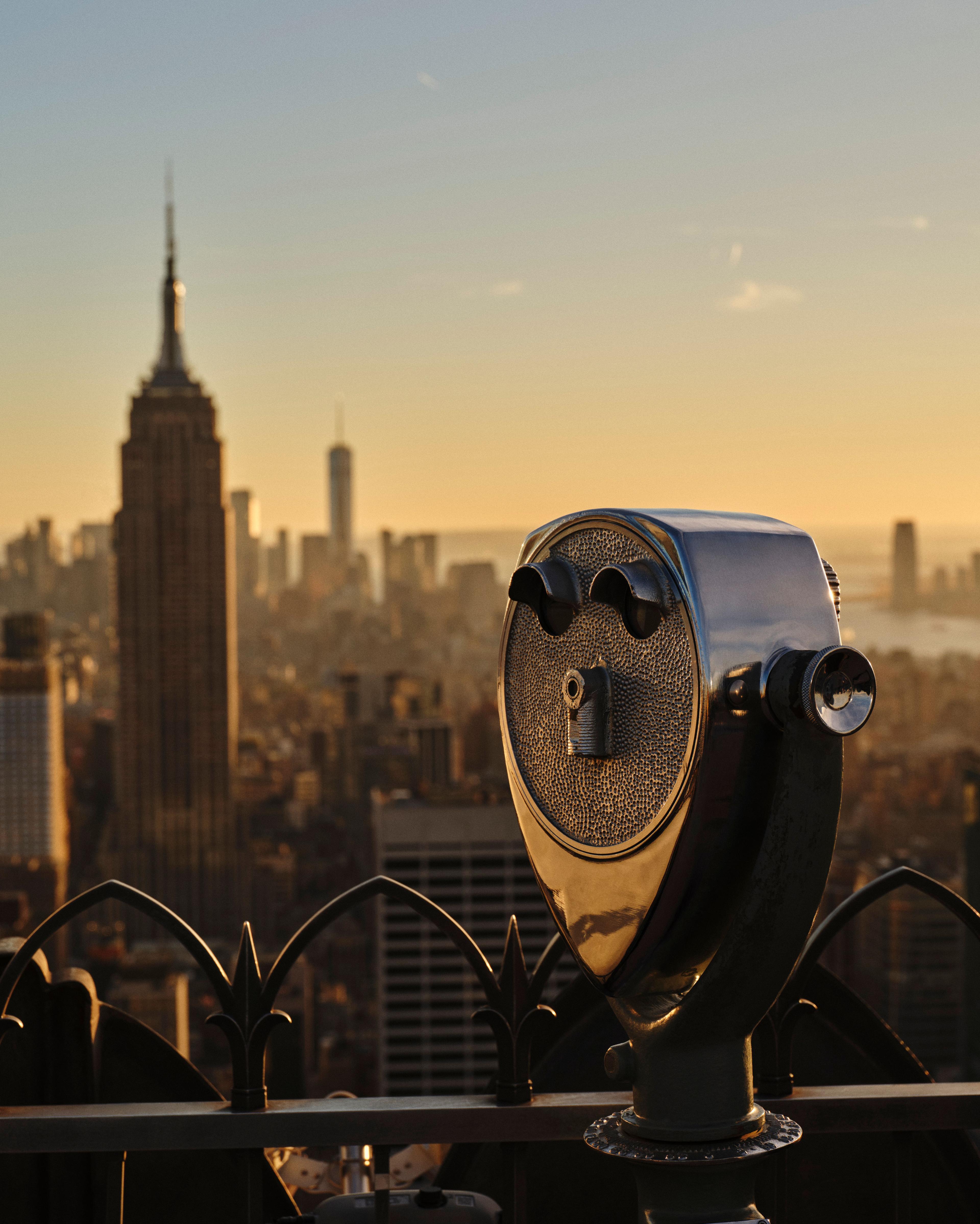View of a sunset from top of the rock