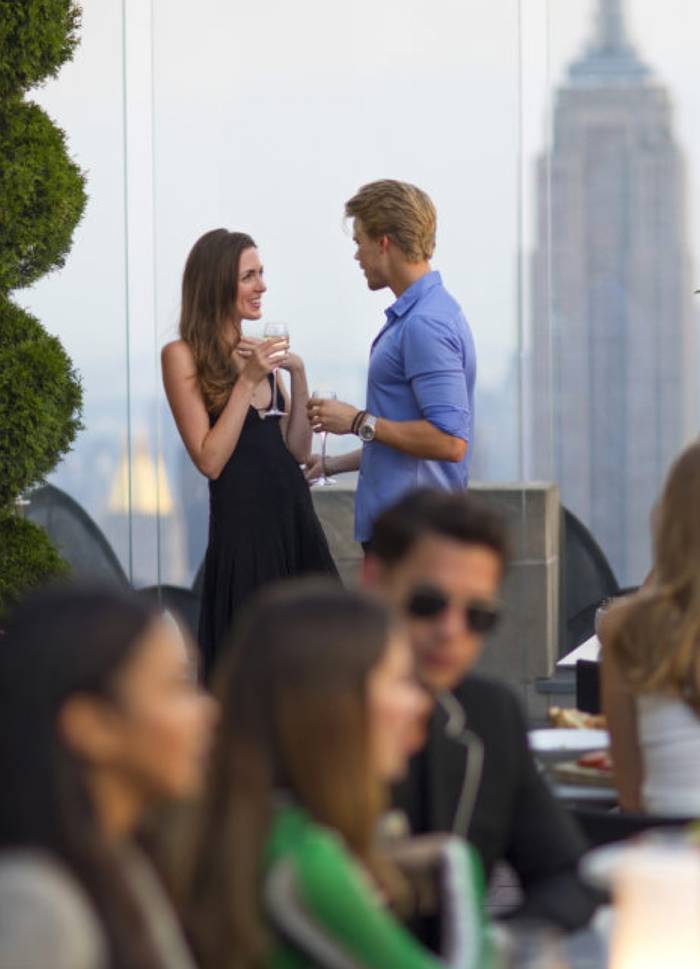 Guest at the private event space enjoying the NYC views.