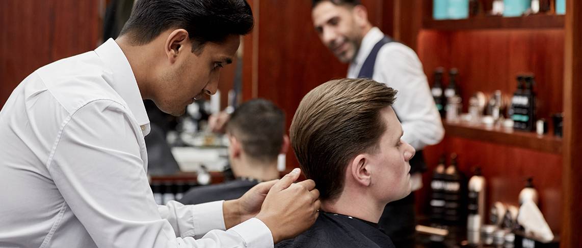 A barber shop at Rockefeller Center.